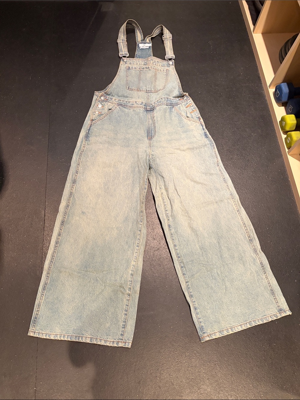 Organic cotton Light Blue Denim Wide-Leg Women's Overalls
